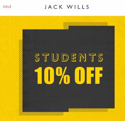 jack wills student discount page