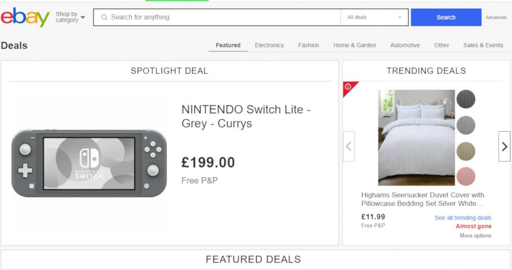 ebay daily deals uk