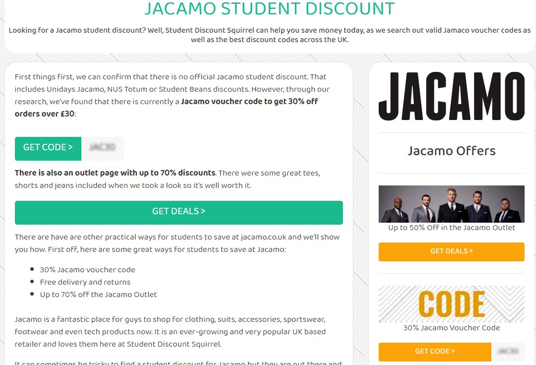 jacamo discount code