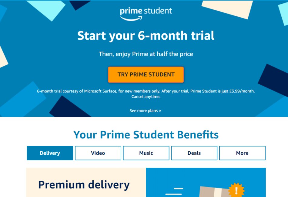 amazon prime student discount